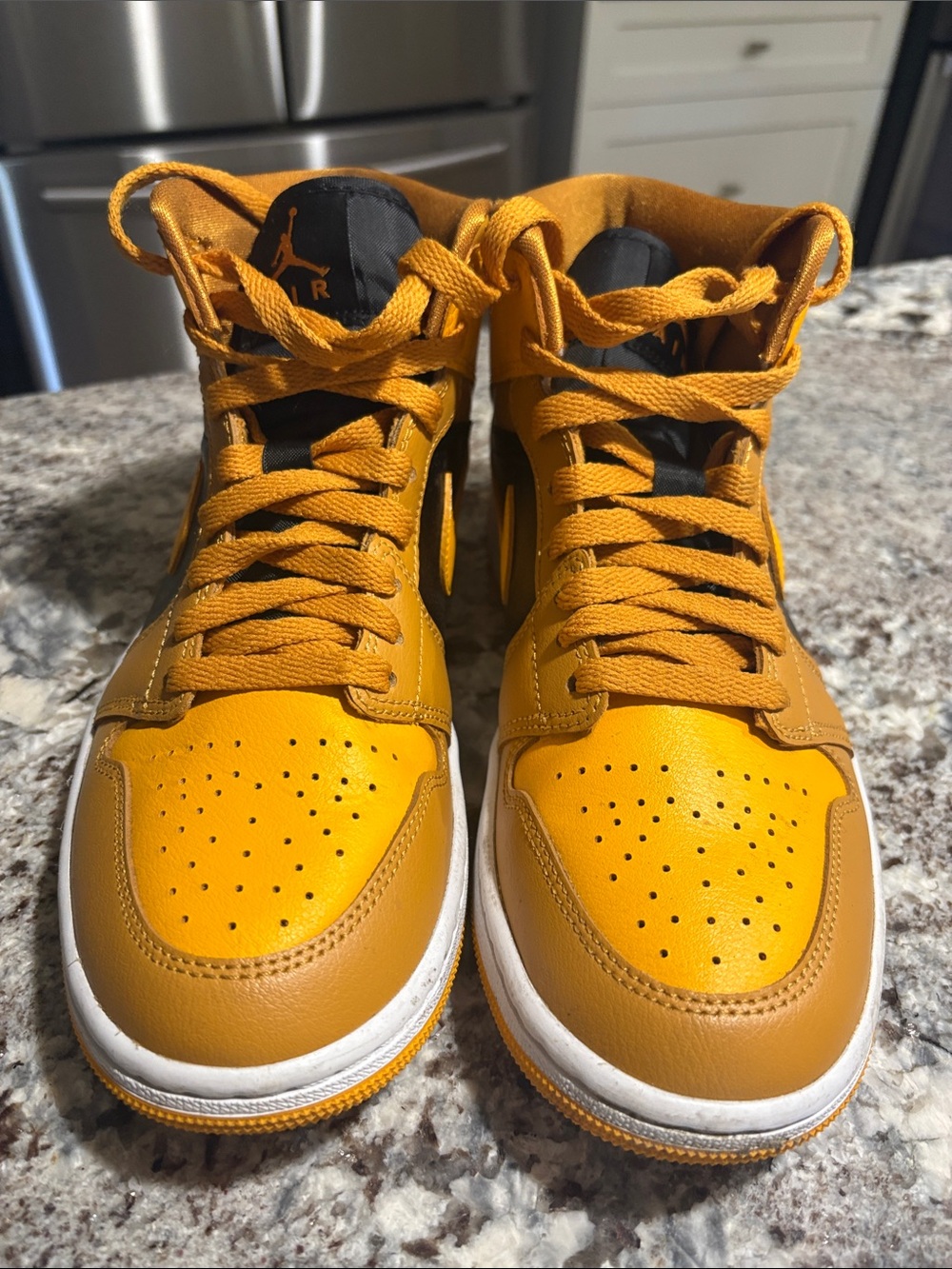 Women’s Jordan High-Top Sneakers in Yellow and Black